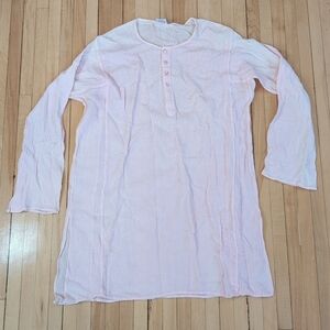Geeta pale pink embroidered oversized shirt, 100% cotton